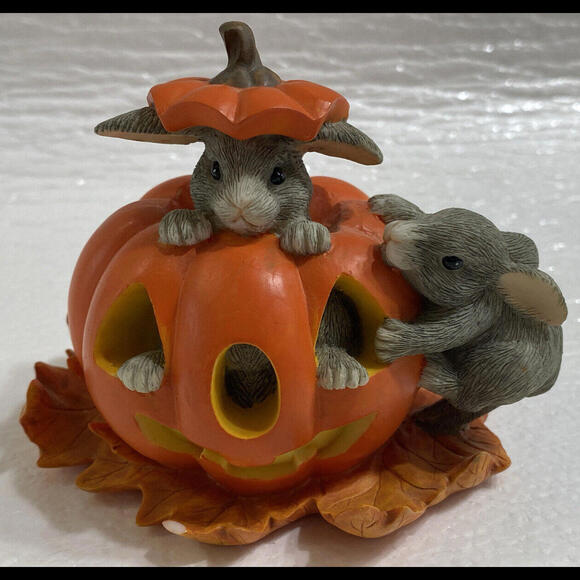 Charming Tails ~ JUMPIN JACK-O-LANTERNS Figure 85/512 ~ Fitz & Floyd ~ In Box - Picture 2 of 9